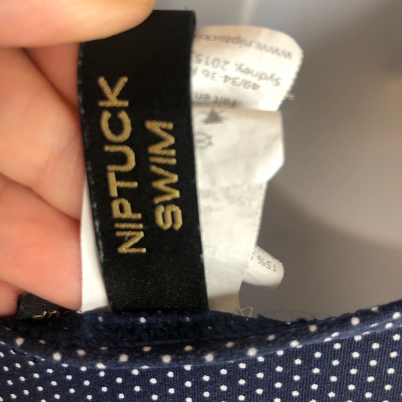 Niptuck Sorranto Blue white polka dots one piece - Picture 12 of 16